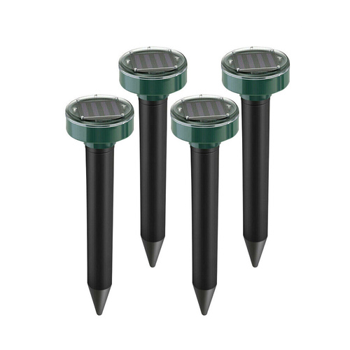 Marderschreck | Solar-Maulwurfschreck, Nagetiervertreiber | 4 Stück | schwarz | YQJ-1203-BLACK