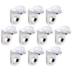 Regalbodenhalter | 10 Stück Stützwinkel für Glasböden | silber | FB-A15-SILVER