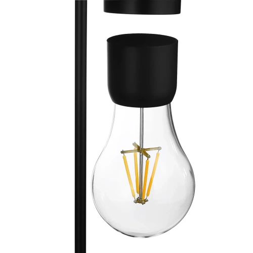 Schwebende magnetische Lampe | LED-Lampe mit induktivem Ladegerät | Nachtlicht | HX-S007S1-SCHWARZ