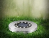 Solar Bodenleuchte, Gartenleuchte, Einbaustrahler | 16 LED | Edelstahl | ⌀ 11,5cm | YNG-16LED-WC