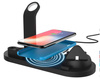 Wireless Dockingstation QI für Apple iPhone Airpods Watch | kabelloses Ladegerät 15W | 3 Stecker - USB-C / Lightning / Micro USB | WD-02