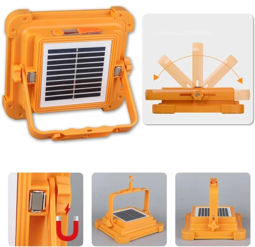 Arbeitsleuchte Solar | Powerbank-Funktion | LED | TGD-100W-GELB