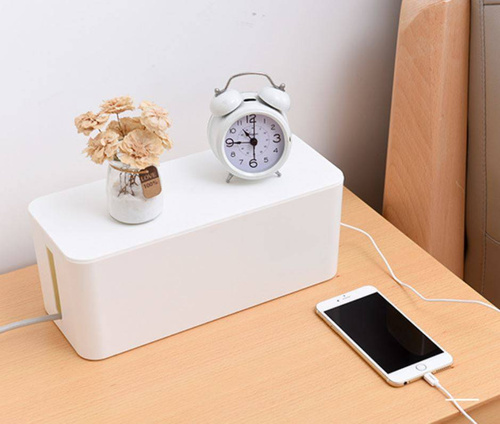 Kabel-Organizer Box | Größe M | Aufbewahrungsbox für Steckdosenleisten und Kabel | CB-M