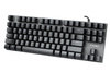 Gaming-Tastatur mit mechanischen Tasten und RGB-LED-Hintergrundbeleuchtung, TKL, blaue Schalter | T18