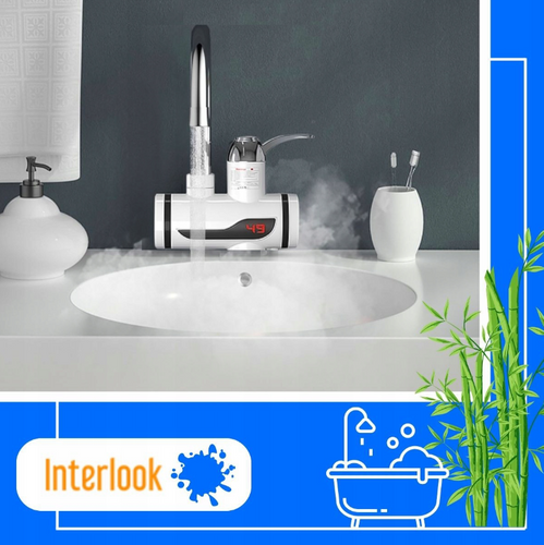 Elektrischer Wasserhahn | Durchlauferhitzer, schwenkbarer Auslauf | weiß | RY-008