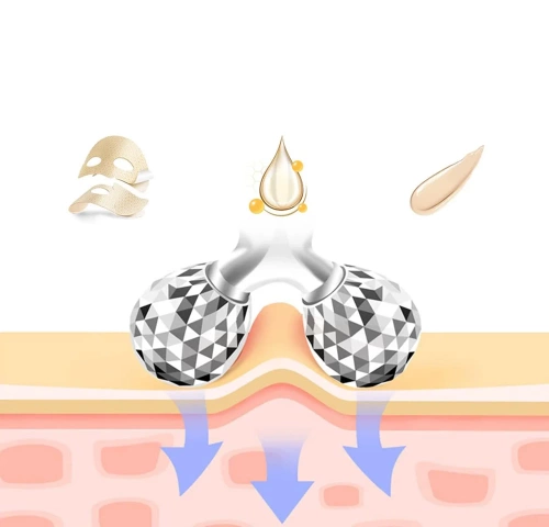 Gesichtsmassager | Rotierender Roller für Gesicht und Körper | AL-306B-SILVER