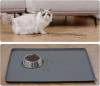XL | Wasserdichte Unterlage für Haustierschalen | Große Silikonunterlage für Hunde und Katzen | MLG-5538