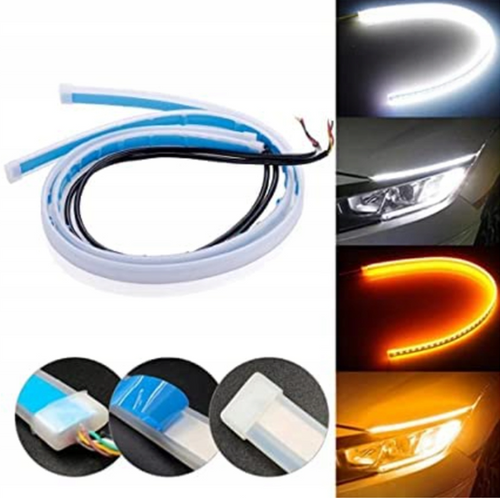 Flexible RGB-LED-Streifen für Scheinwerfer 60 cm | Beeindruckende 12V-Tagfahrlichter mit App | 