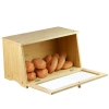 Bambus Brotkasten | Holzbehälter für Brot, Brötchen, Gebäck | Lebensmittelbehälter, Vorratsdose | FC-B023
