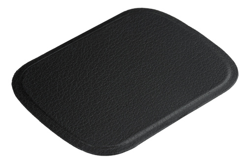 Magnetische Handy-Halterungsplatten Set | 2 Stück (rund + rechteckig) | schwarz Kunstleder