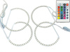 RGB-LED-Ring-Set – 4 RINGE mit einem Controller und einer Fernbedienung