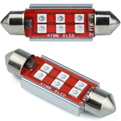 LED-Autolampe C5W 6 SMD 3535 CAN BUS blau