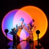 Stimmungsvolle LED-Projektorlampe, die den Sonnenuntergang imitiert, mit 7 farbigen Einsätzen