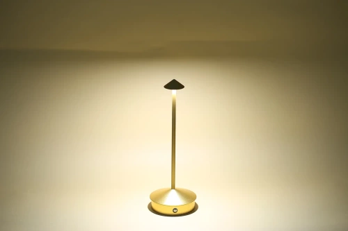 LED-Tischleuchte mit integriertem Akku | Nachttischleuchte mit drei Lichtfarben | Stimmungsleuchte für Hotel, Restaurant | silber | HJA32-SILVER