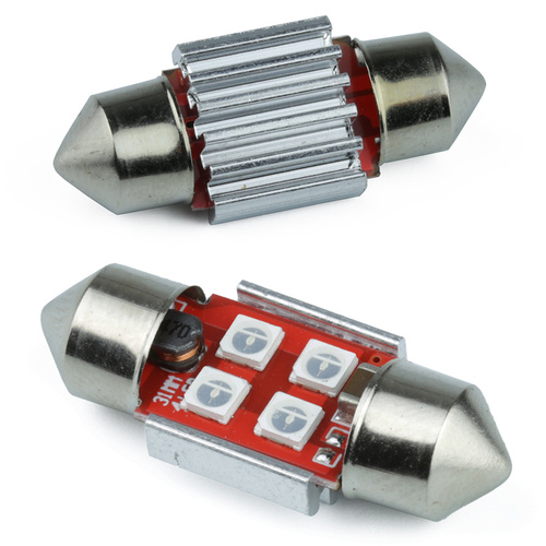 LED-Autolampe C5W 4 SMD 3535 CAN BUS blau