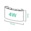 Gartenlampe, LED-Außenwandleuchte | oben - unten | 4W, IP65 | BD-C041-4W