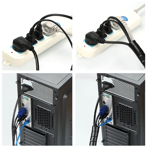 Kabel- und Kabelorganizer | Schwarz | CRG-002-2.6M