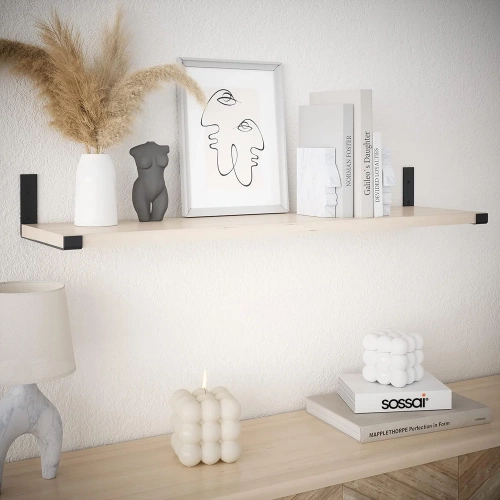 Regalträger Set | 4 Stück | Regalwinkel 30 cm | schwarz | JZ-U286-BLACK