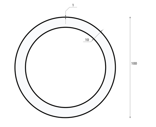 Modern Lineare LED Hängelampe 60W, Aluminium rund Pendelleuchte | Höhenverstellbar | Φ100x6 | LPL-004