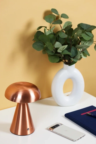 Tischlampe mit integriertem Akku | Nachtlicht mit drei Leuchtfarben | Stimmungsvolle Lampe für Hotel, Restaurant | HJA24-COPPER