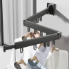 Klappbarer Kleiderständer | Faltbarer Wäscheständer | Wandstange mit Haken | LYJ-T90-GREY