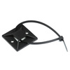 Set von 10 Kabel- und Drahtorganisatoren | Kabelbinder und Basis mit Schaumband | Schwarz | KZ-D06-40MM