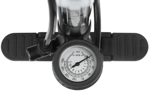 Fahrradpumpe mit Manometer Presta Schrader Dunlop 160 PSI | Standpumpe mit Manometer und Adaptern für Reifen und Bälle | Universal Fahrradpumpe mit Manometer 11 bar | ZY-6138C
