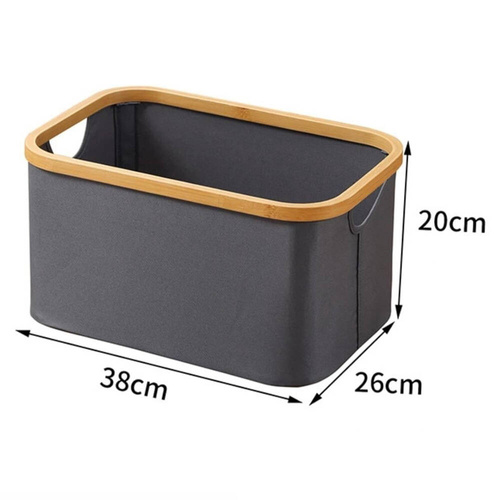 Wäschekorb | faltbar, Stoff, geeignet als Spielzeugbox oder Zubehör-Organizer | grau | OCF-260-GREY