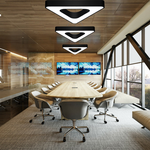 LED-Pendelleuchte | 50 W | dreieckig | Aluminium | CCD flimmerfrei | Ø 80x6 cm | LPL-006