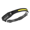 LED-Stirnlampe mit Bewegungssensor | 2 Lichtquellen - COB + XPE | 1200mAh, IPX4, 500lm | HWL-006