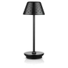 Tischlampe mit eingebautem Akku | Nachtlicht mit drei Leuchtfarben | Stimmungsvolle Lampe für Hotel, Restaurant | HJA15-SCHWARZ