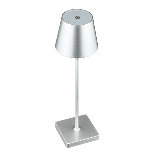 Tischlampe mit eingebautem Akku | Berührungsempfindliche Nachttischlampe | HJA18-SILVER