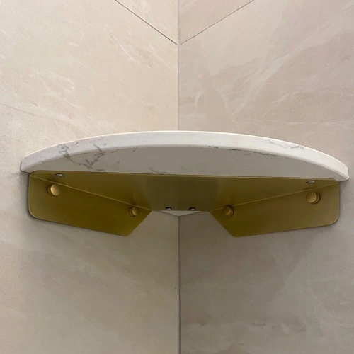 Eckregal Badezimmer | Marmor Kosmetikregal | TBD-211-WEISS