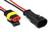 Hermetische Verbindung 2-polig Superseal | Stecker männlich + weiblich | Steckverbinder, Kabelbaum, Buchse, Stecker | SW-D