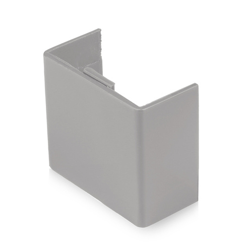 Gerader Verbinder für Abdeckleiste 40x20mm | grau | CDT-02