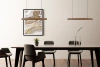 Moderne rechteckige Hängelampe | Fernbedienung | LED | Braun | SX41-60CM-24W-BR