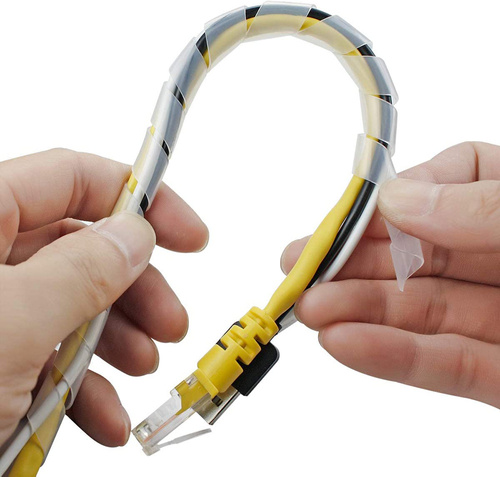 Kabel-Organizer, Kabelschutz, Geflechtschlauch für Kabel und Leitungen | 20 mm | weiß | CRG-001-10M