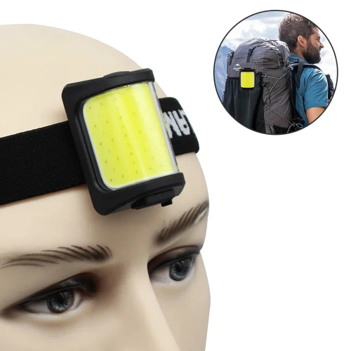 Fahrradlicht und Stirnlampe 2in1 LED COB 800lm | Wasserdichtes USB wiederaufladbares Licht | BBL-513