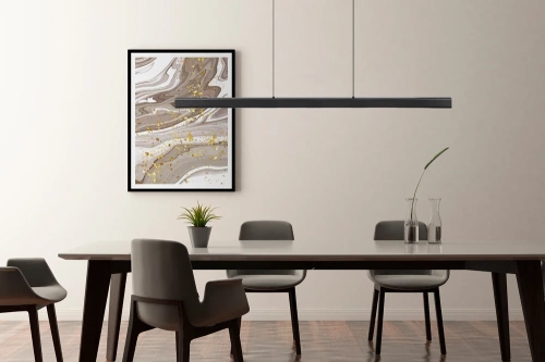 LED-Pendelleuchte, rechteckig, modern | 120 cm, 48 W, Fernbedienung | schwarz | SX41-120CM-48W-BK