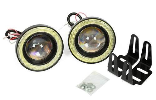 LED-Nebelscheinwerfer-Set | 2 Stück, mit integrierten Angel Eyes LED-Tagfahrlicht-Ringen, rund ø 89 mm | LED 890