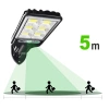 Solar-Gartenleuchte mit Dämmerungs- und Bewegungssensor | IP65, 72 COB LED-Lampen, IR-Fernbedienung | LD-616B-72COB
