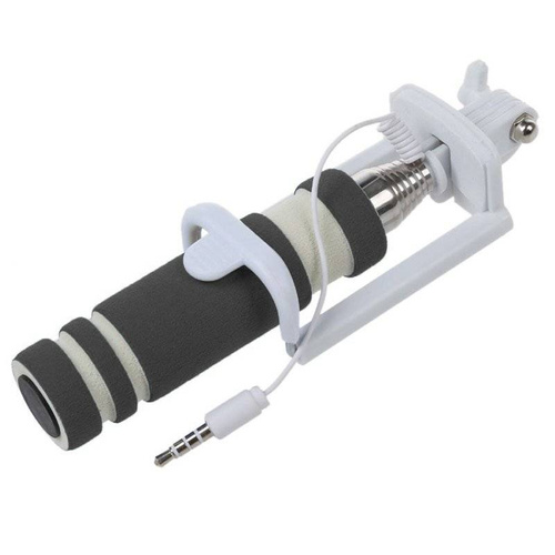 Selfie-Stick teleskopisch für Smartphone mit 3,5 mm Klinkenkabel zur Fernauslösung des Auslösers | Z-08