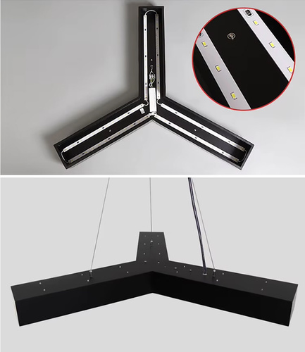 30W Y-förmige LED Pendelleuchte | Moderne 4000K Deckenleuchte mit Höhenverstellung LPL-001