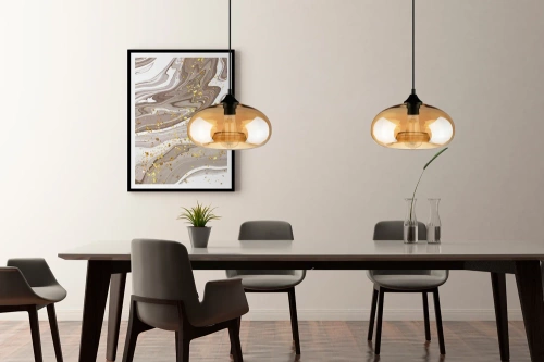 Moderne Glas-Hängelampe | Hellbraun | GB-D28-LBR