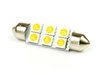 WW Auto LED Birne C5W 6 SMD 5050 Warmweiß