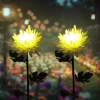 Solarblume | Solar-LED-Gartenlaterne Chrysantheme | 72 cm, 600 mAh | FLD-26-WEISS