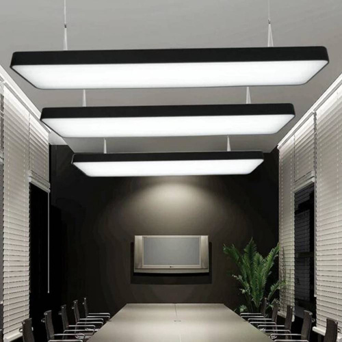 Modern Lineare LED Hängelampe 40W, Aluminium Pendelleuchte | Höhenverstellbar | 120 x 18 cm