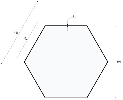 LED-Pendelleuchte | 120 W | vollflächiger Hexagon | aluminium | flimmerfrei CCD | Ø 120x6 cm | LPL-003