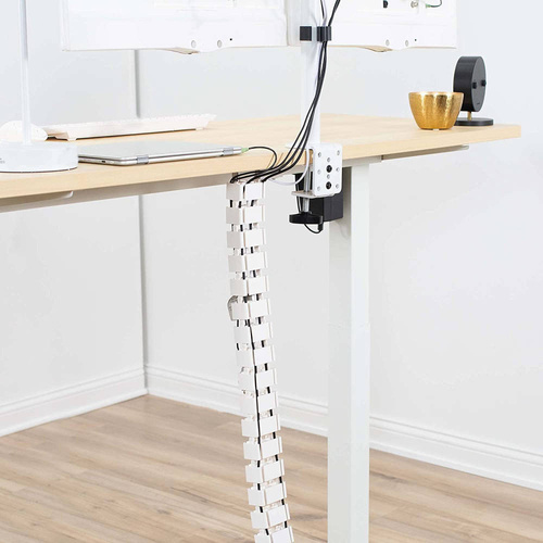 Kabel- und Drahtabdeckung 1,3m | Vertikaler Kabelkanal | Weiß | QN-1501