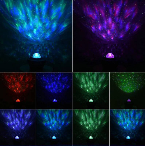 Drehbarer Sternen-, Himmel- und Ozeanprojektor Star LED | 21 einzigartige Modi | Fernbedienung | NL-03